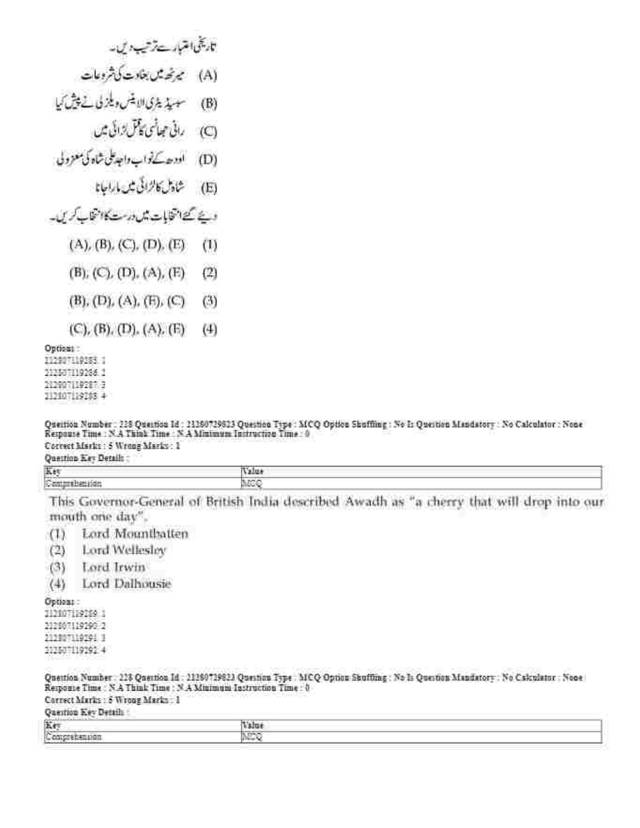CUET 2023 Domestic Shift 1 Question Papers - 21 June 2023 - Page 271