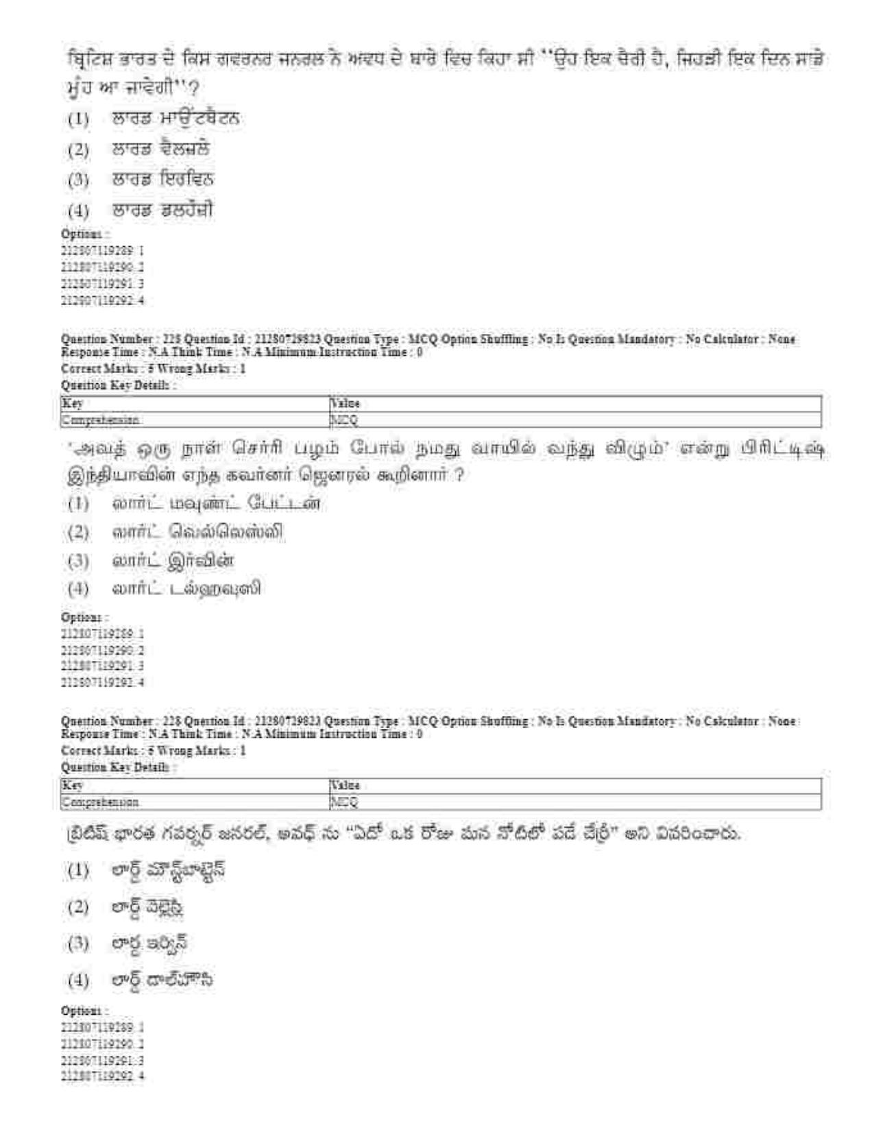 CUET 2023 Domestic Shift 1 Question Papers - 21 June 2023 - Page 275