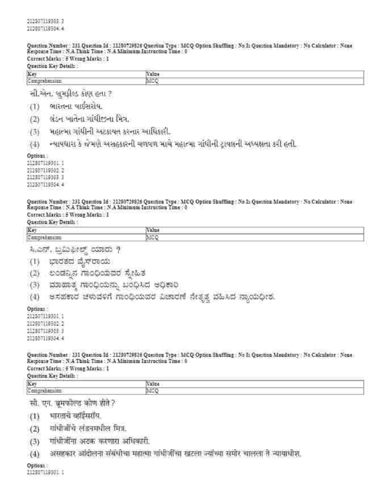 CUET 2023 Domestic Shift 1 Question Papers - 21 June 2023 - Page 289