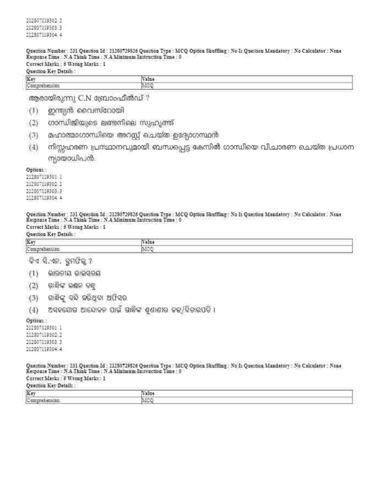 CUET 2023 Domestic Shift 1 Question Papers - 21 June 2023 - Page 290