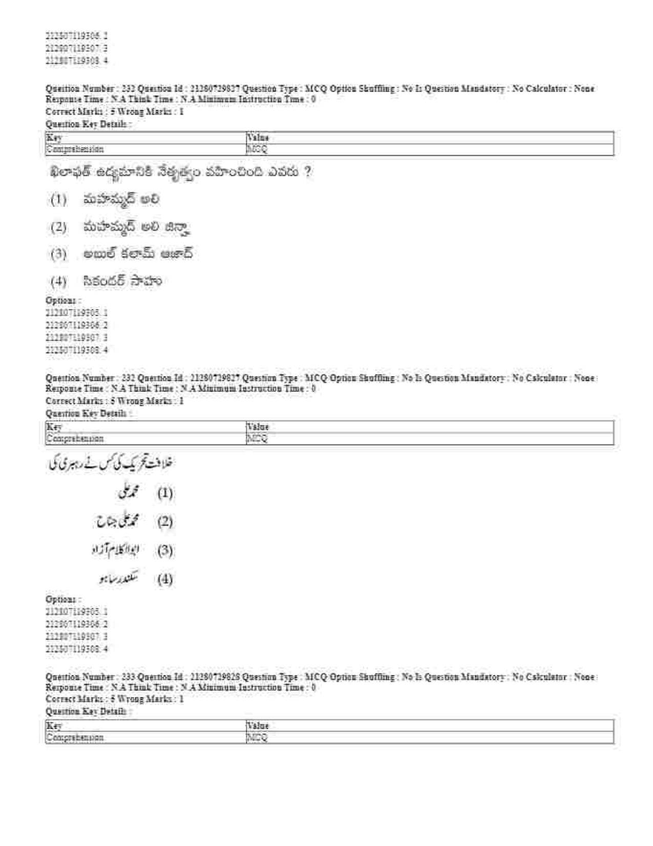 CUET 2023 Domestic Shift 1 Question Papers - 21 June 2023 - Page 296