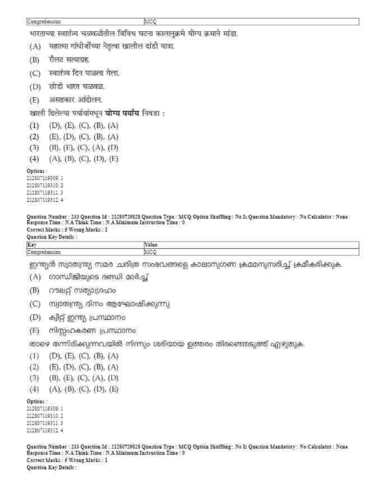 CUET 2023 Domestic Shift 1 Question Papers - 21 June 2023 - Page 300