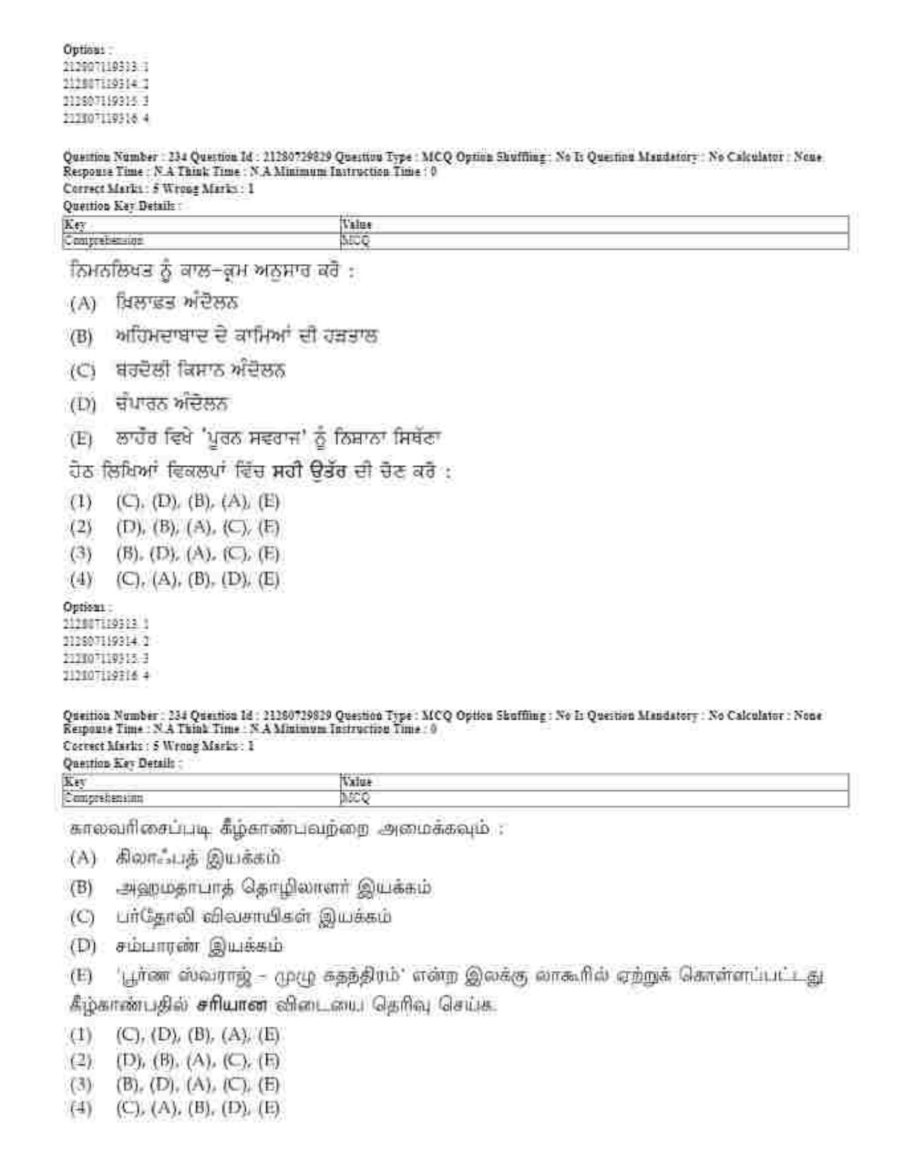 CUET 2023 Domestic Shift 1 Question Papers - 21 June 2023 - Page 308