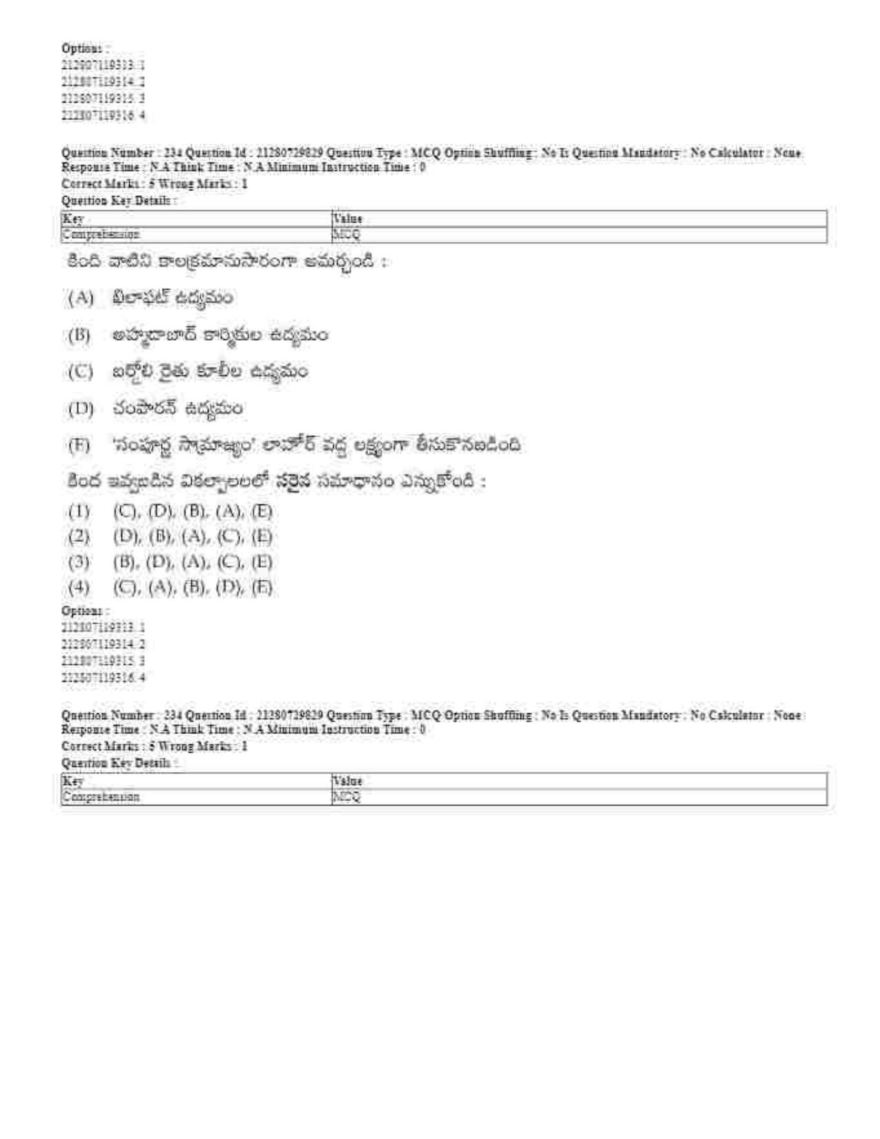 CUET 2023 Domestic Shift 1 Question Papers - 21 June 2023 - Page 309