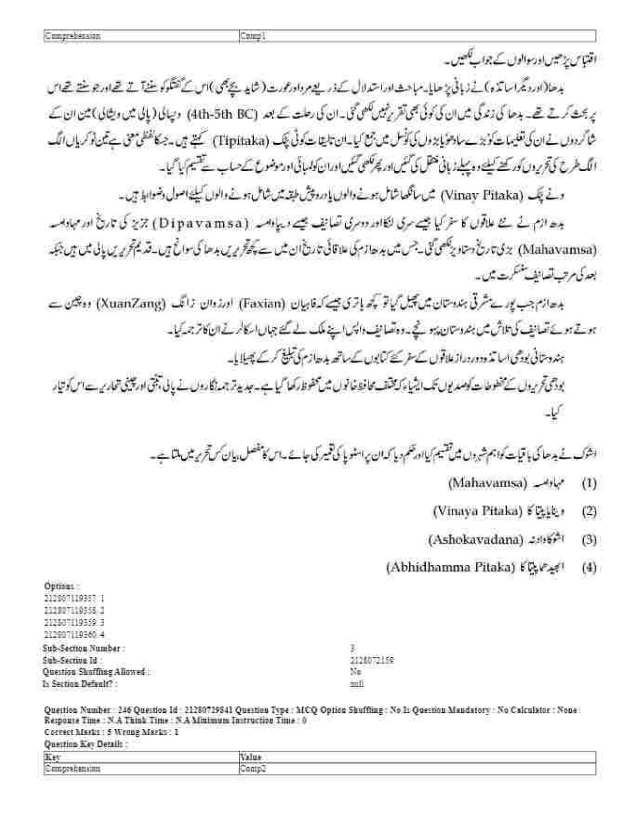 CUET 2023 Domestic Shift 1 Question Papers - 21 June 2023 - Page 411
