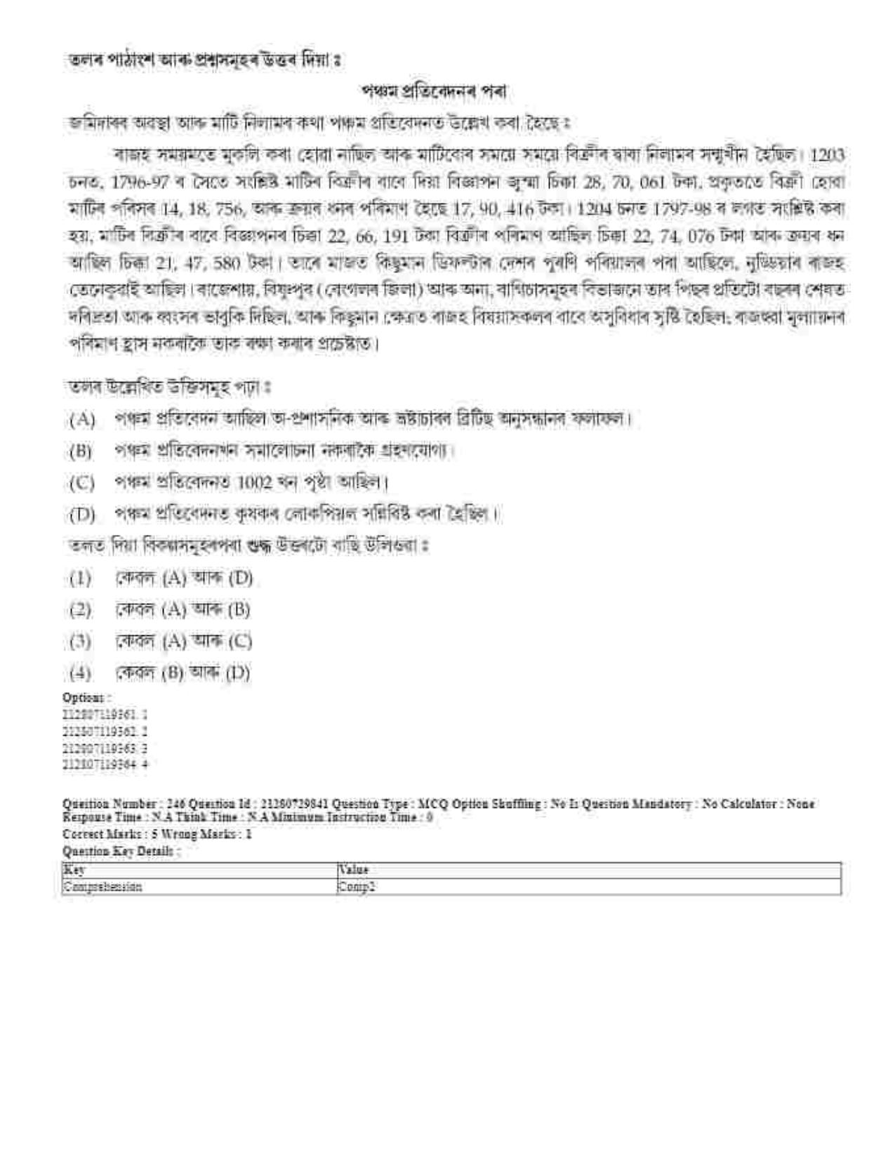 CUET 2023 Domestic Shift 1 Question Papers - 21 June 2023 - Page 414