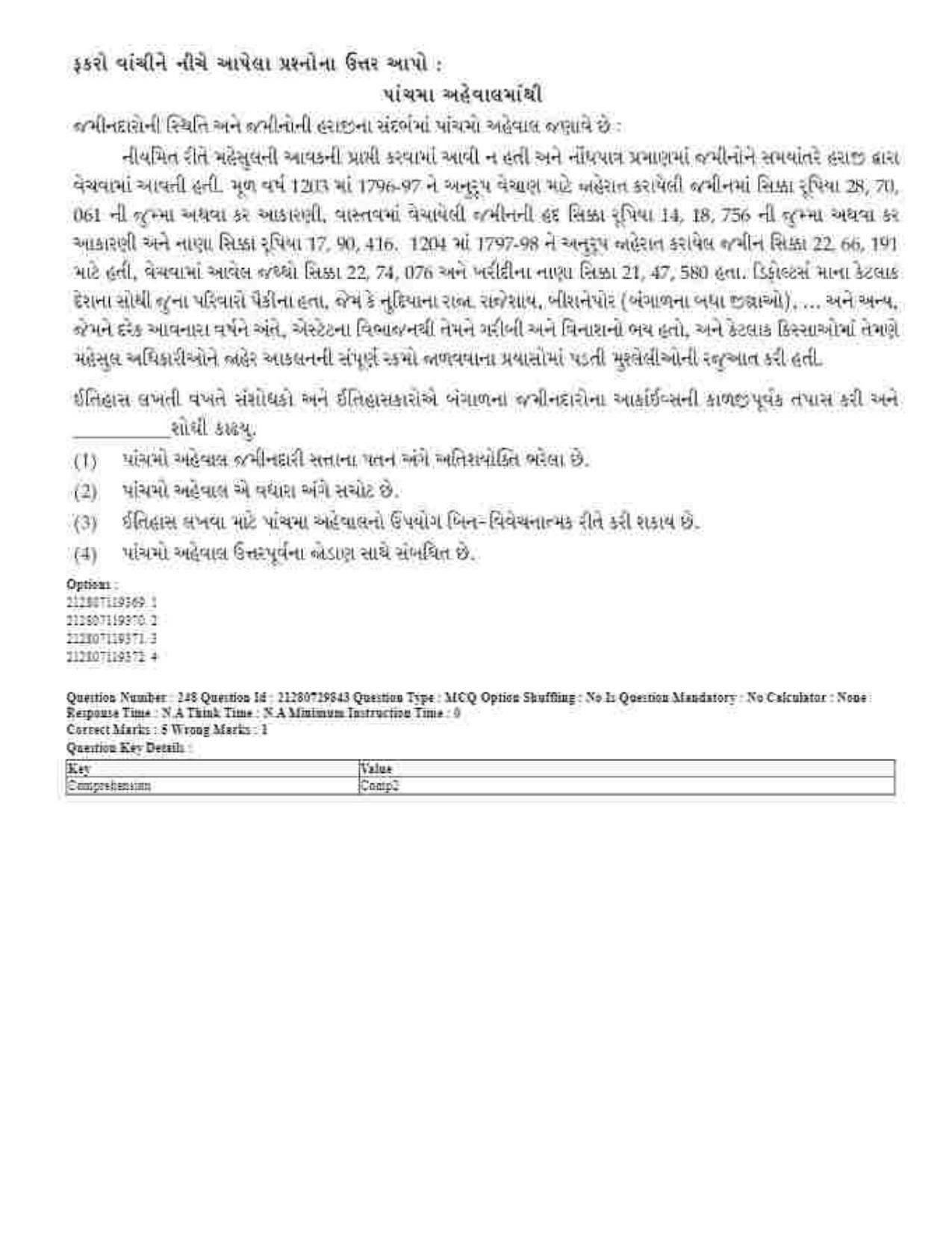 CUET 2023 Domestic Shift 1 Question Papers - 21 June 2023 - Page 442