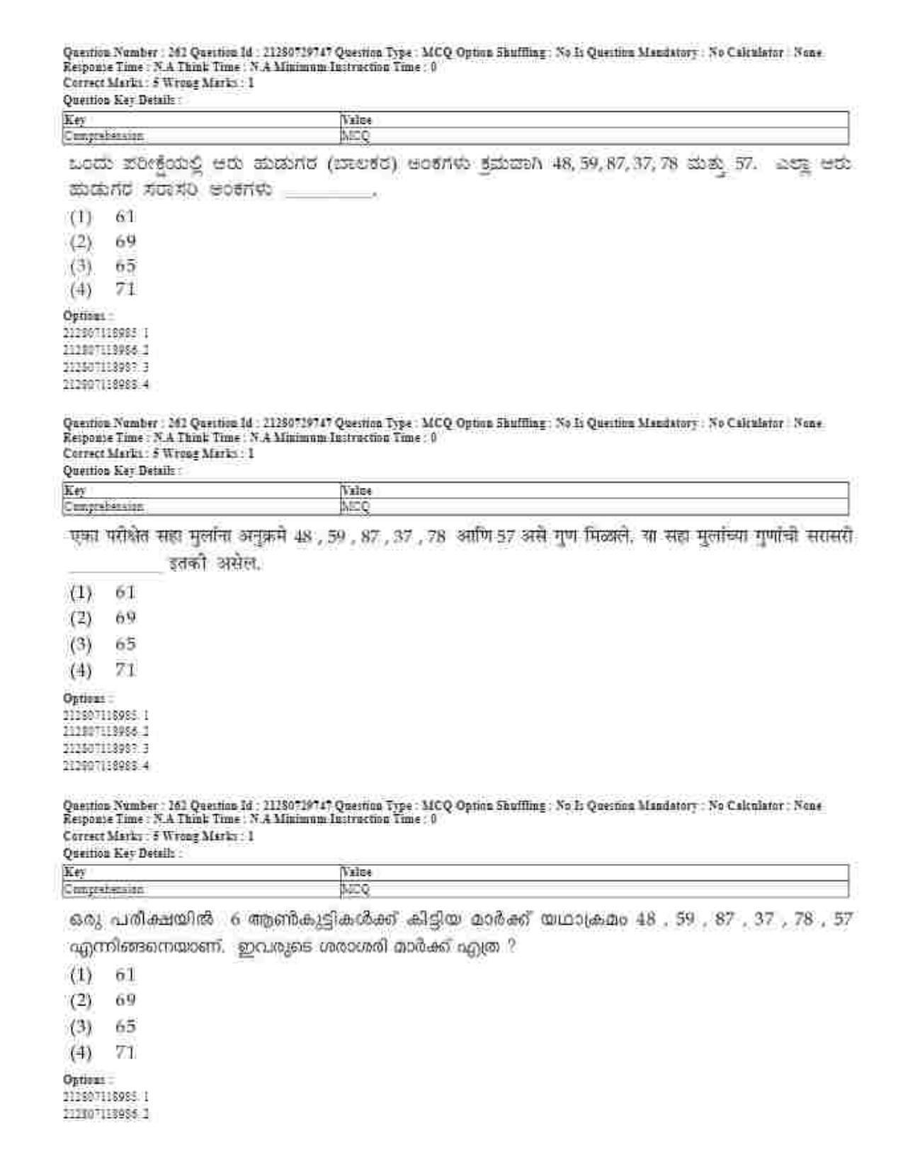 CUET 2023 Domestic Shift 1 Question Papers - 21 June 2023 - Page 535