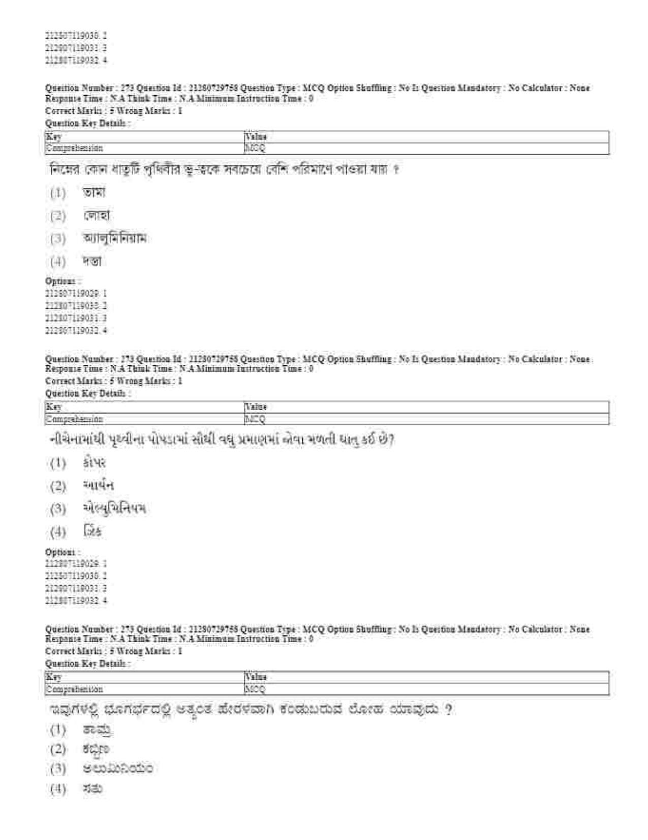CUET 2023 Domestic Shift 1 Question Papers - 21 June 2023 - Page 597