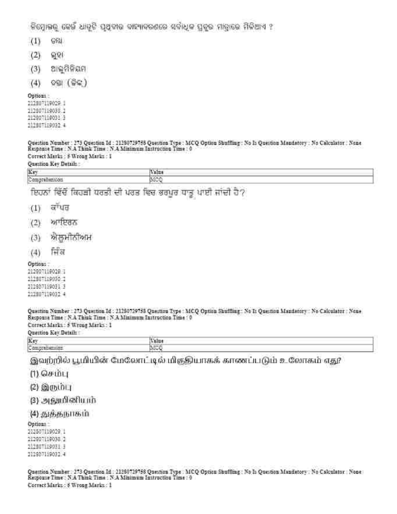 CUET 2023 Domestic Shift 1 Question Papers - 21 June 2023 - Page 599
