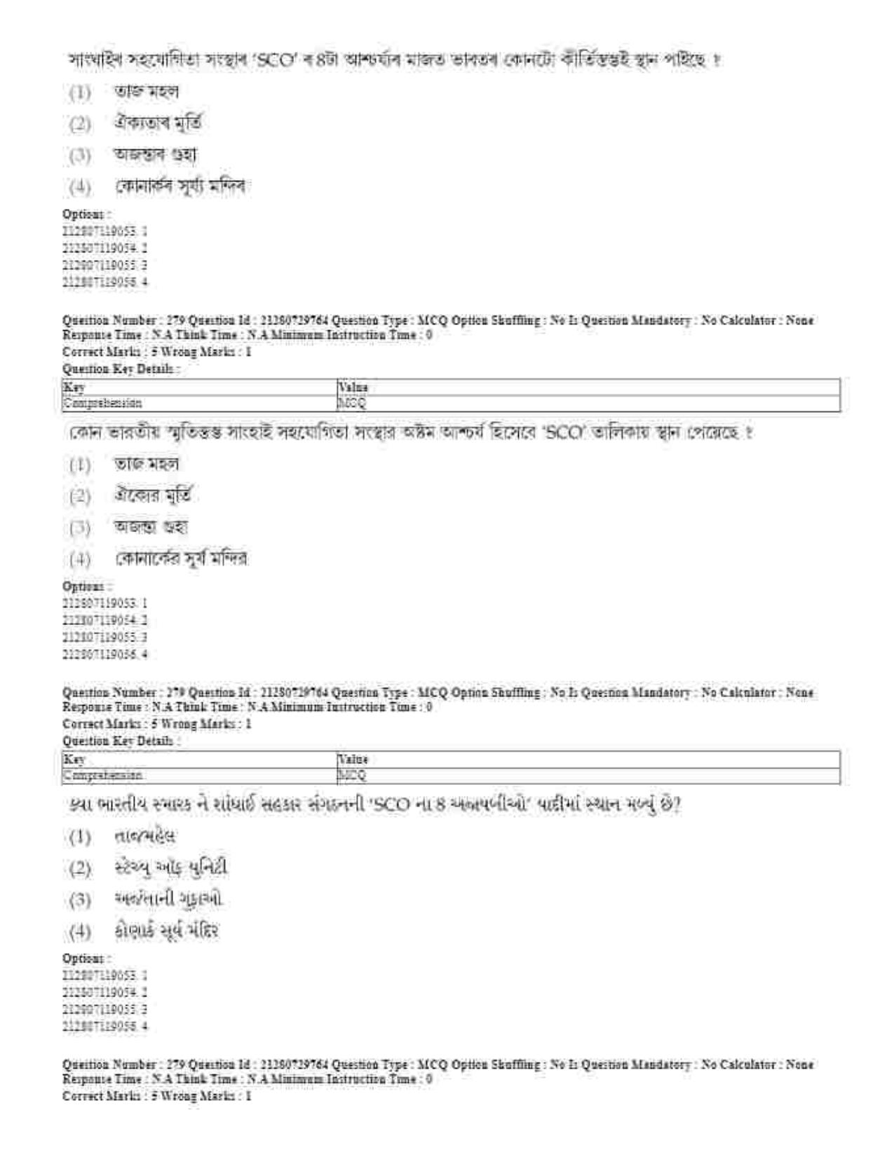 CUET 2023 Domestic Shift 1 Question Papers - 21 June 2023 - Page 625