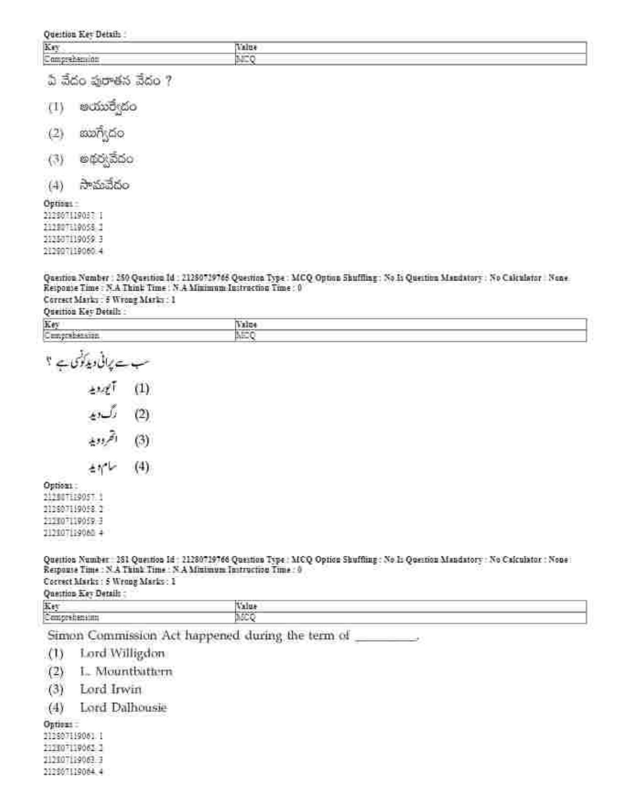 CUET 2023 Domestic Shift 1 Question Papers - 21 June 2023 - Page 633
