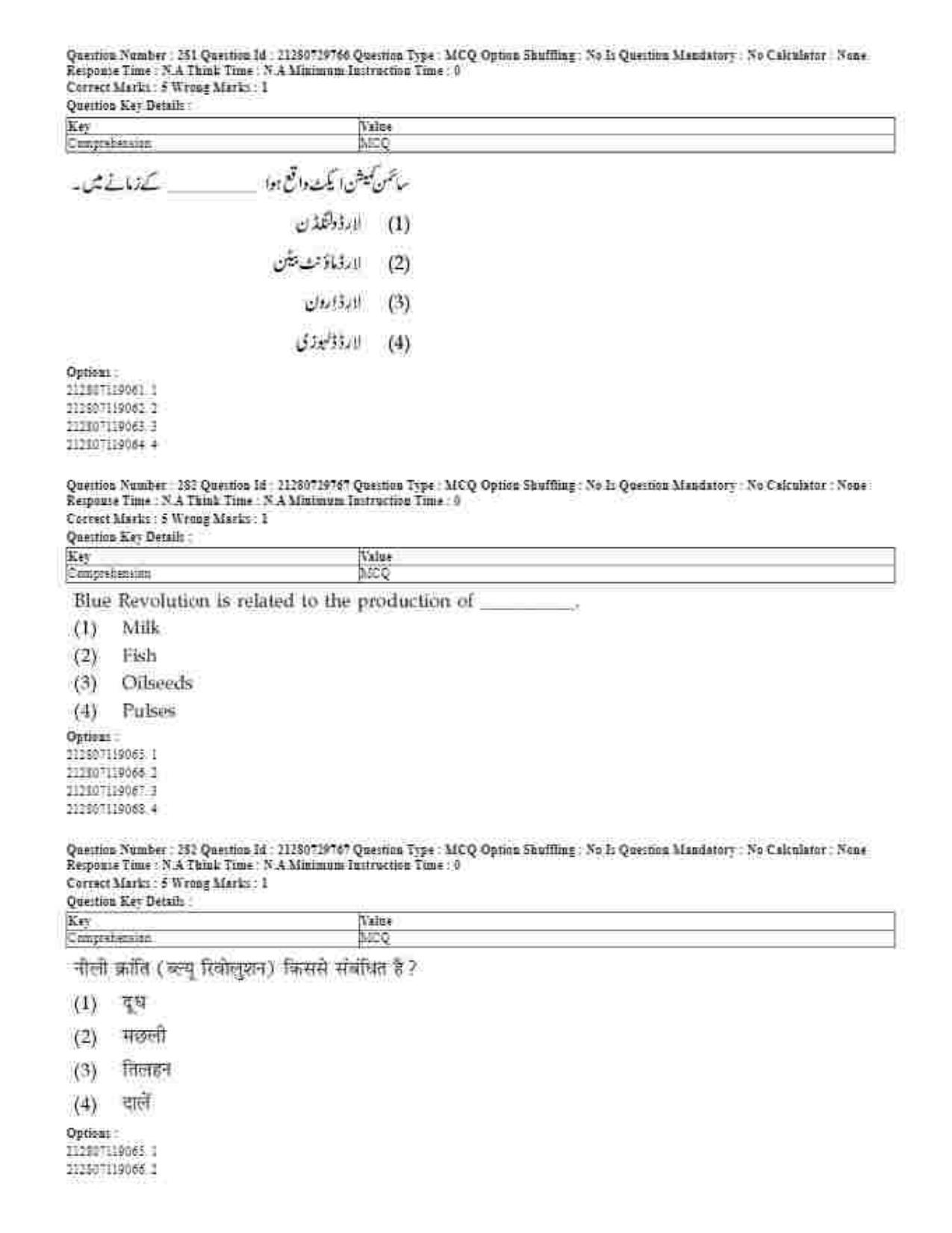 CUET 2023 Domestic Shift 1 Question Papers - 21 June 2023 - Page 638