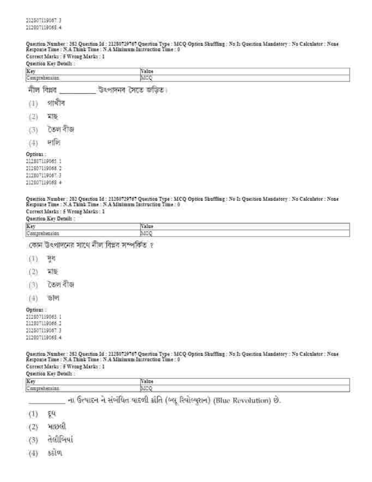 CUET 2023 Domestic Shift 1 Question Papers - 21 June 2023 - Page 639