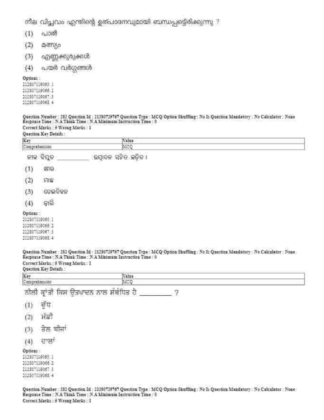 CUET 2023 Domestic Shift 1 Question Papers - 21 June 2023 - Page 641