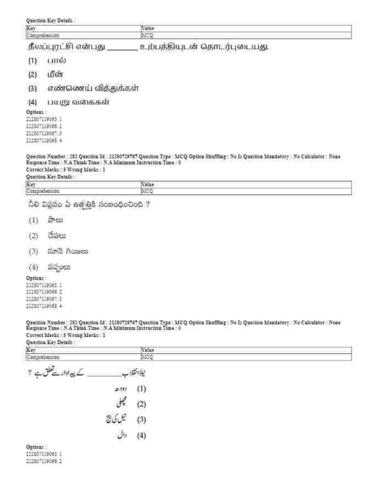 CUET 2023 Domestic Shift 1 Question Papers - 21 June 2023 - Page 642
