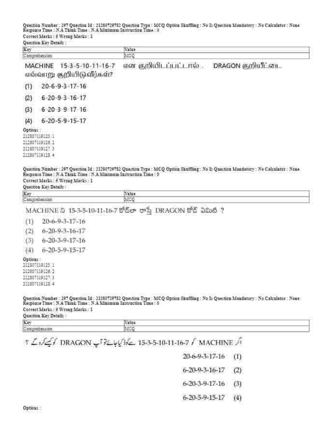 CUET 2023 Domestic Shift 1 Question Papers - 21 June 2023 - Page 718