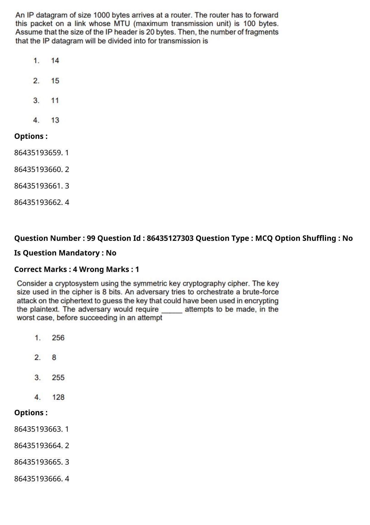 CUET PG 2021 PGQP54 Question Paper - Page 59