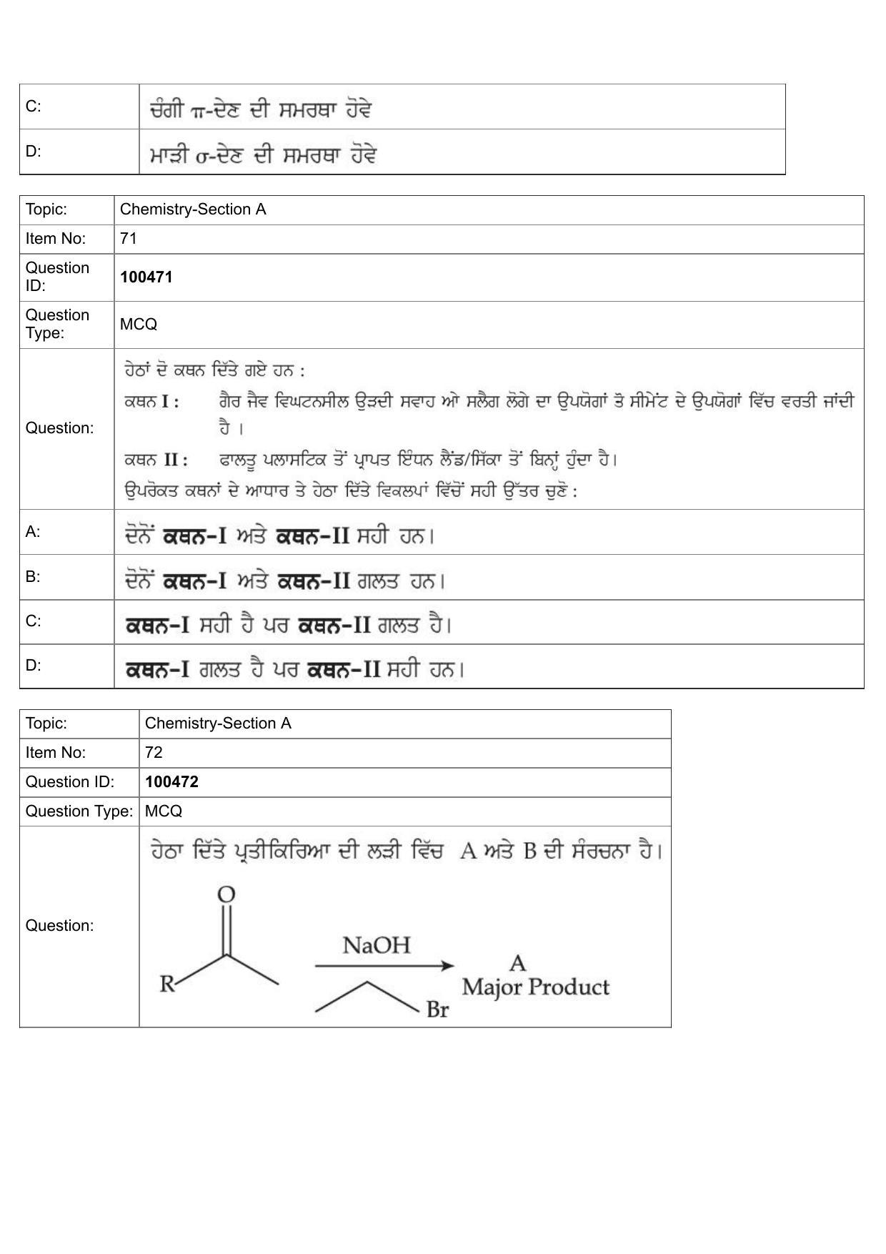 JEE Mains 2022: BTech Punjabi (Shift 2) 27-07-2022 Question Paper - Page 33