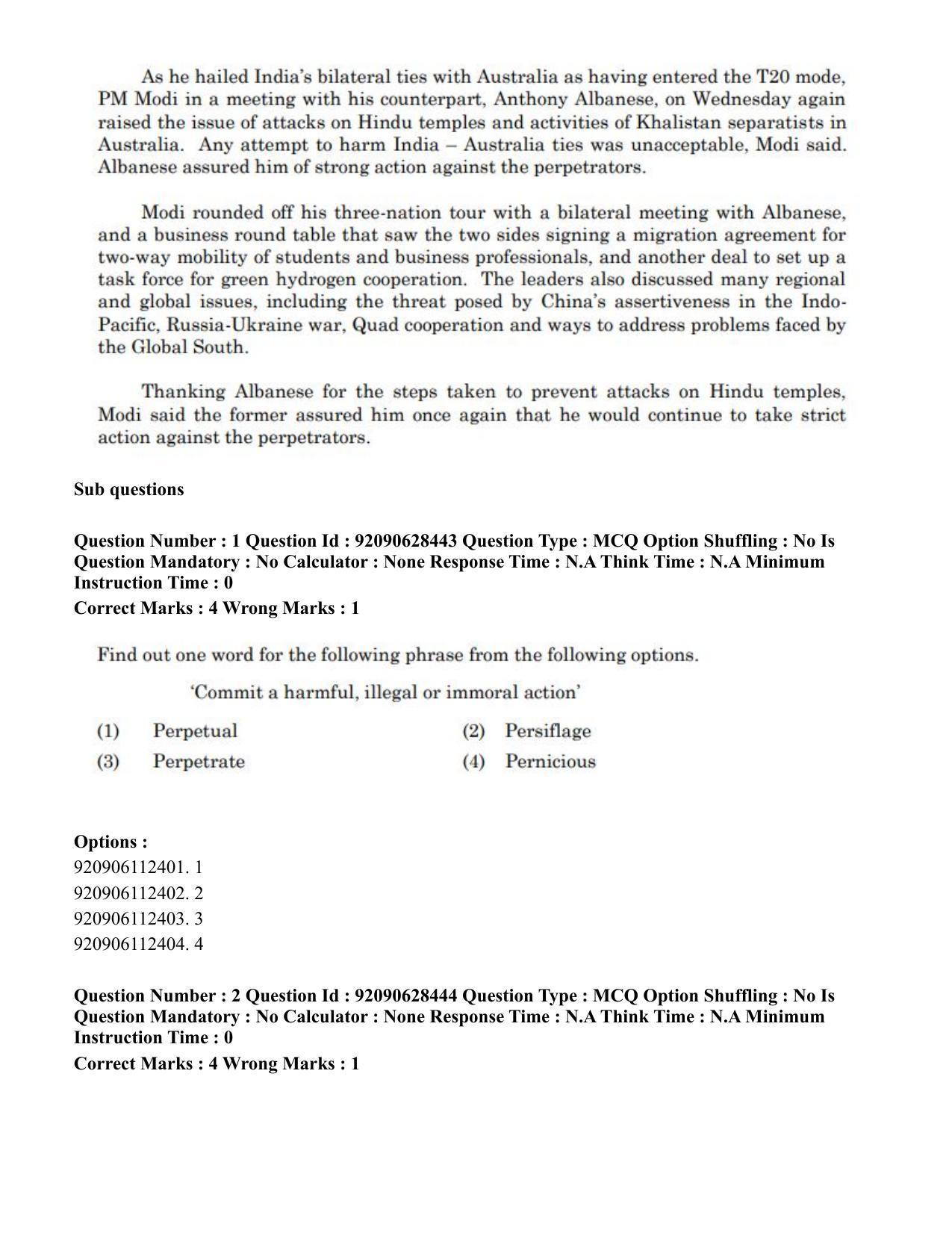 CUET PG 2023: SCQP17 – Life Science (Eng) - Shift 2 (27-06-2023) Question Paper - Page 5