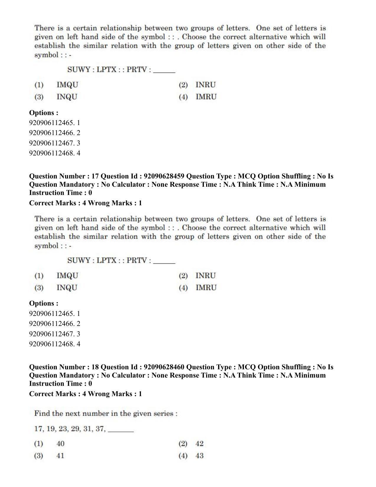 CUET PG 2023: SCQP17 – Life Science (Eng) - Shift 2 (27-06-2023) Question Paper - Page 18