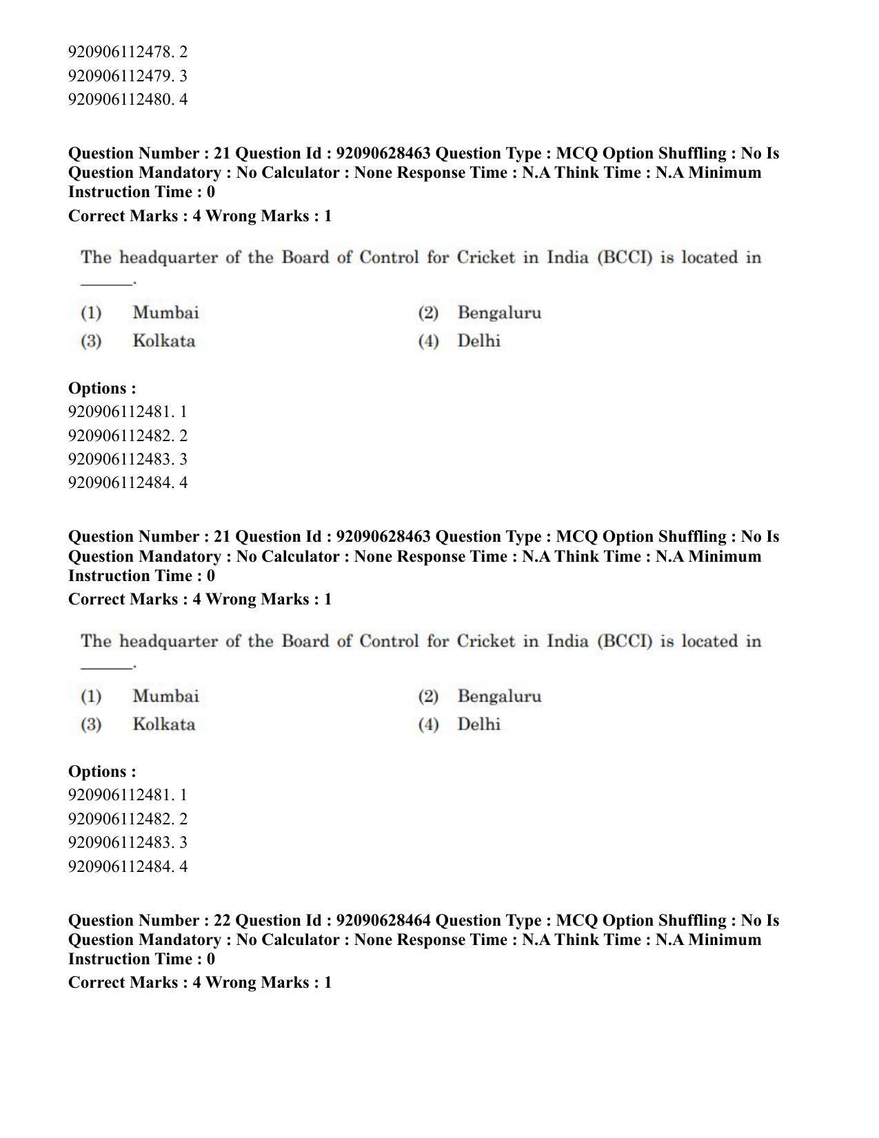 CUET PG 2023: SCQP17 – Life Science (Eng) - Shift 2 (27-06-2023) Question Paper - Page 21