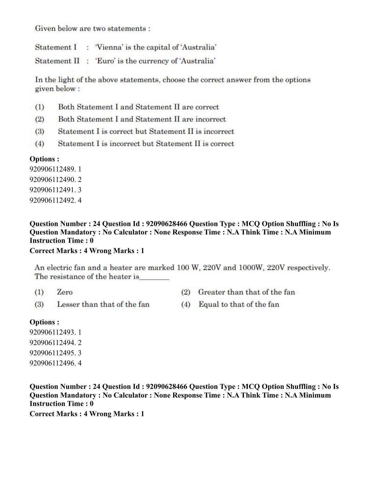 CUET PG 2023: SCQP17 – Life Science (Eng) - Shift 2 (27-06-2023) Question Paper - Page 24