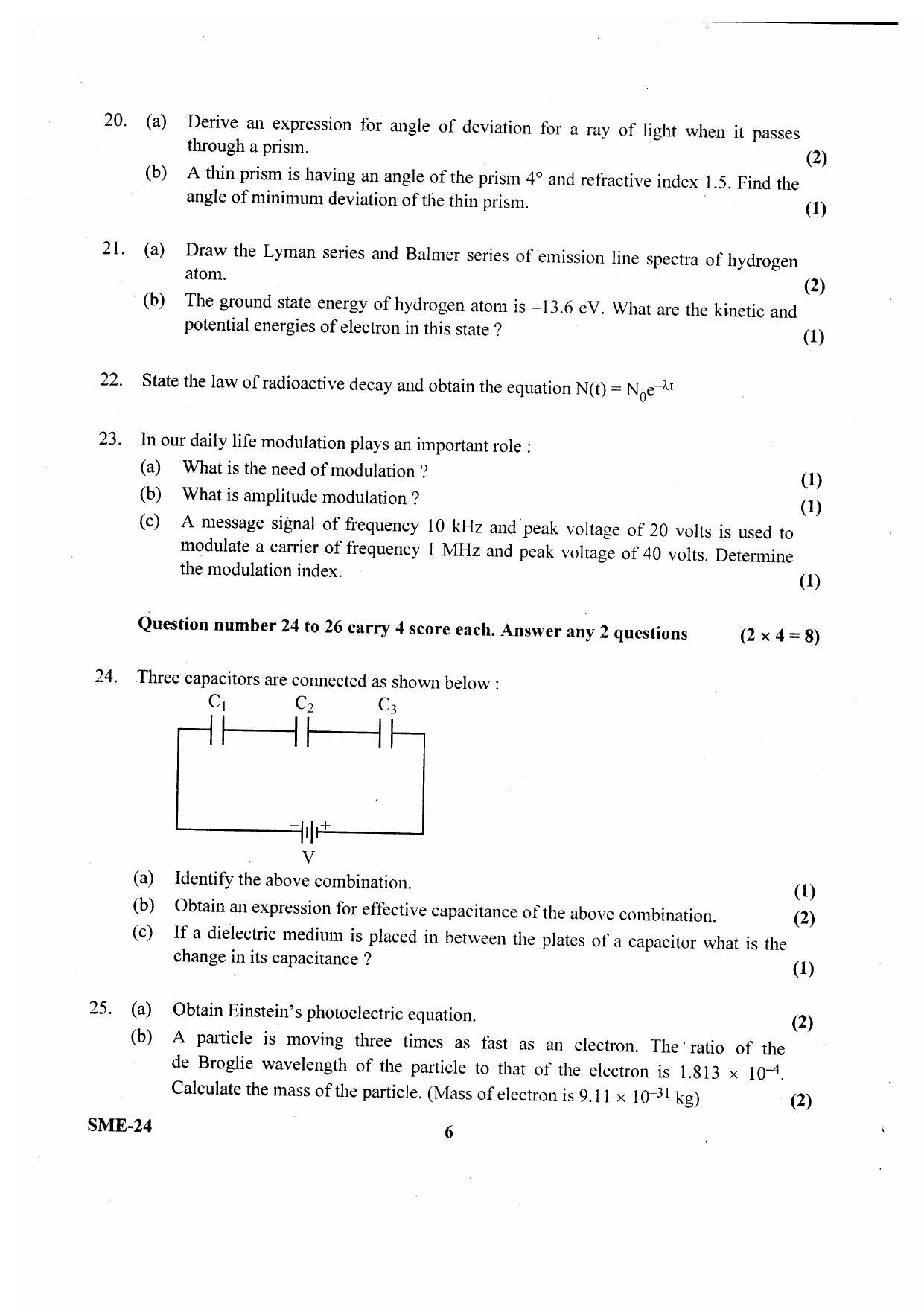 Kerala Plus Two 2020 Physics Model Question Paper - Page 4