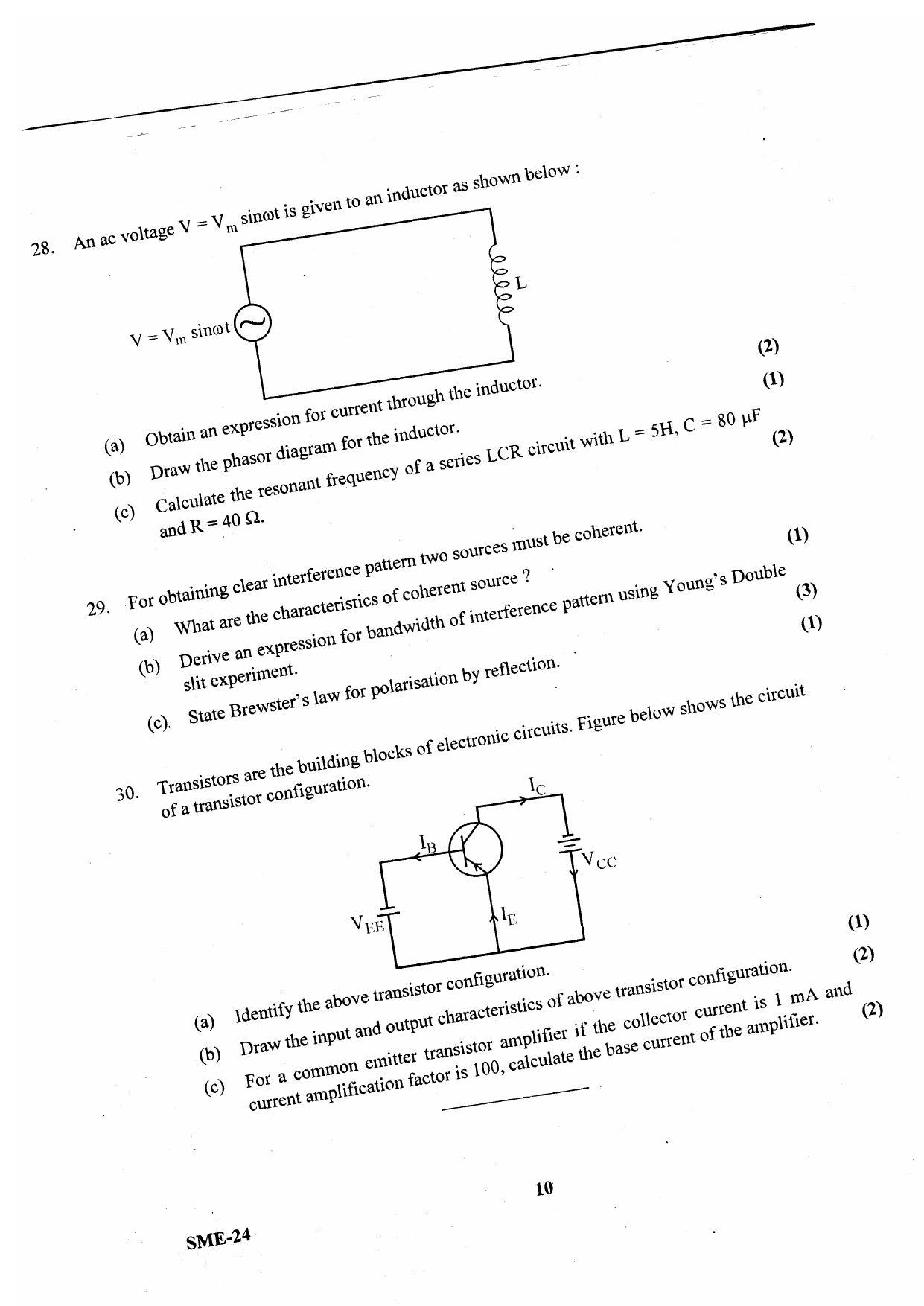 Kerala Plus Two 2020 Physics Model Question Paper - Page 6