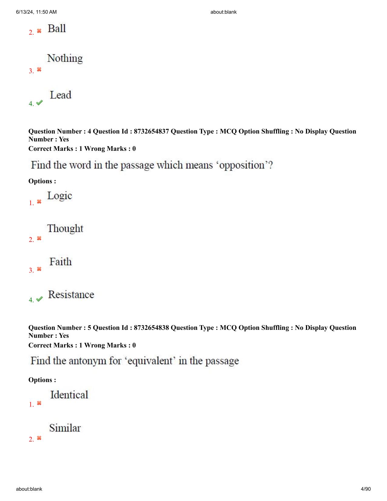 AP EDCET 2024 Mathematics Question Paper with Answer Key (English) - Page 4