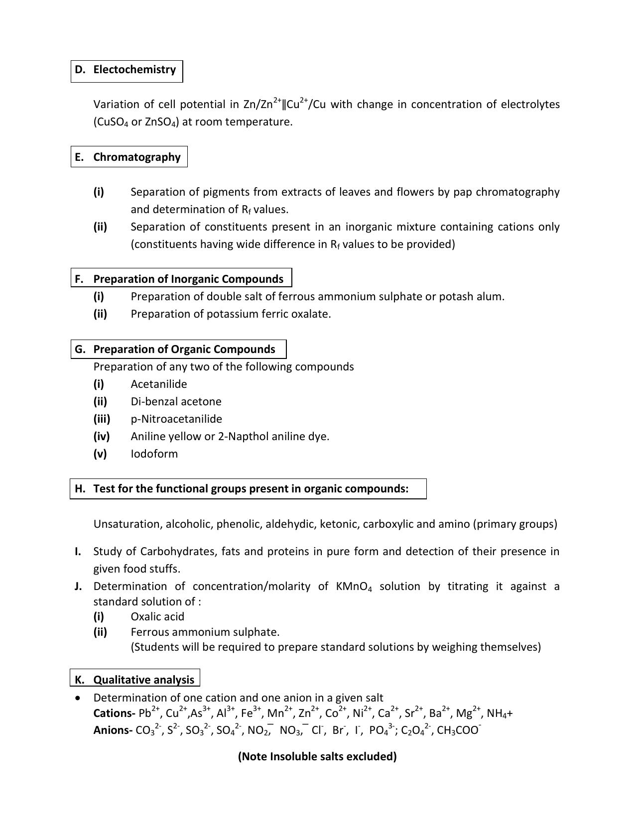 HP Board Class 12th Syllabus for Chemistry - Page 3