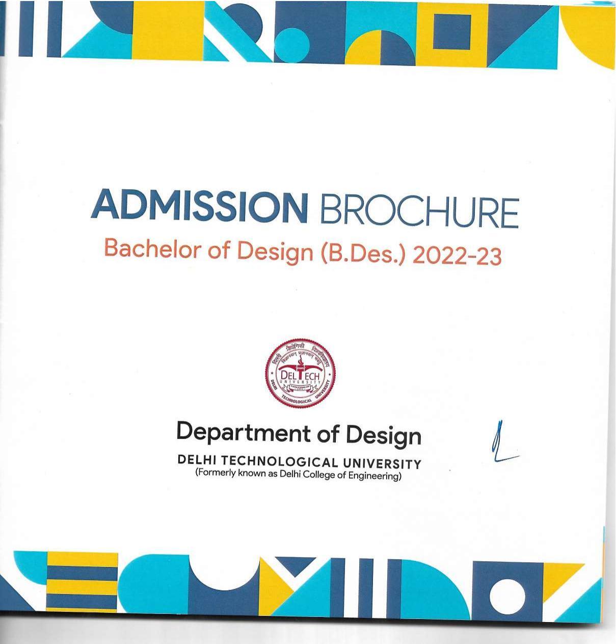 Delhi Technological University, Delhi Admission Brochure 2022-23 - Page 3