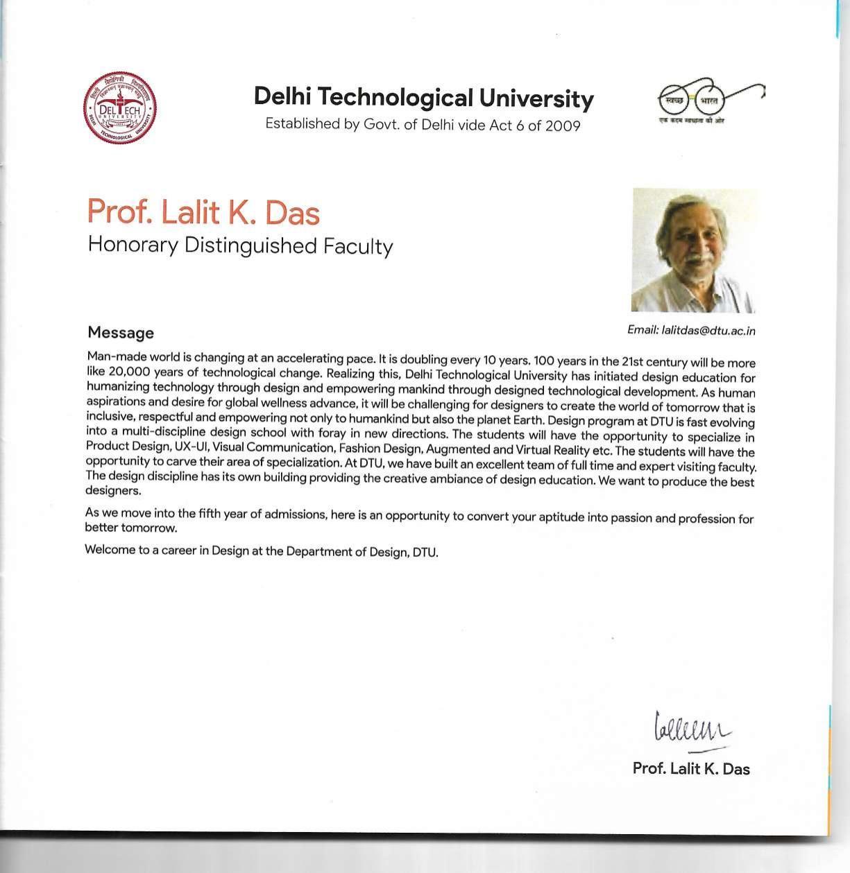 Delhi Technological University, Delhi Admission Brochure 2022-23 - Page 11