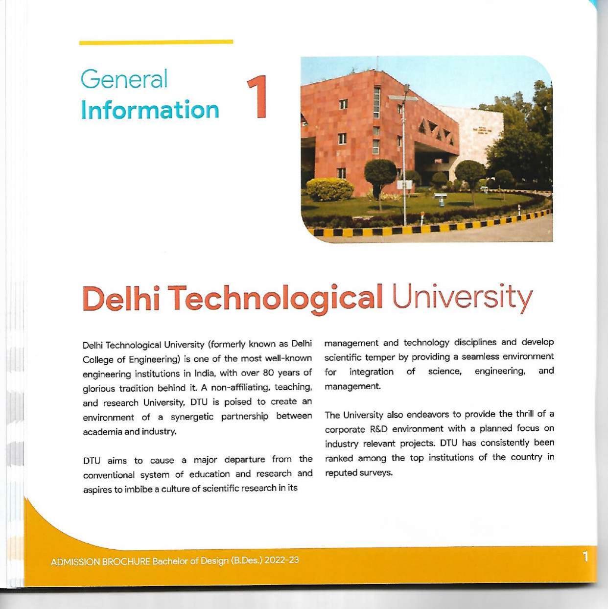 Delhi Technological University, Delhi Admission Brochure 2022-23 - Page 14