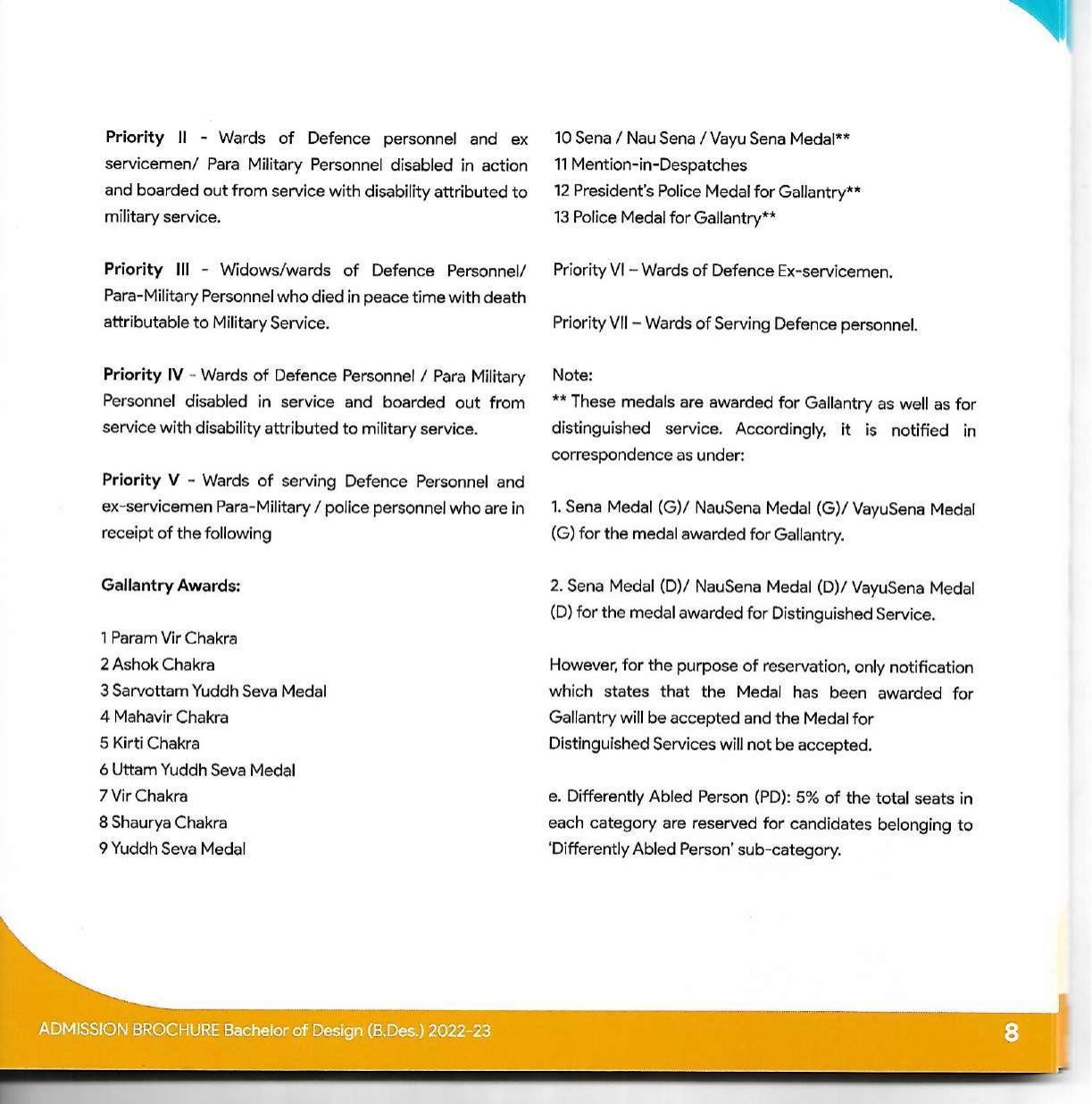 Delhi Technological University, Delhi Admission Brochure 2022-23 - Page 21