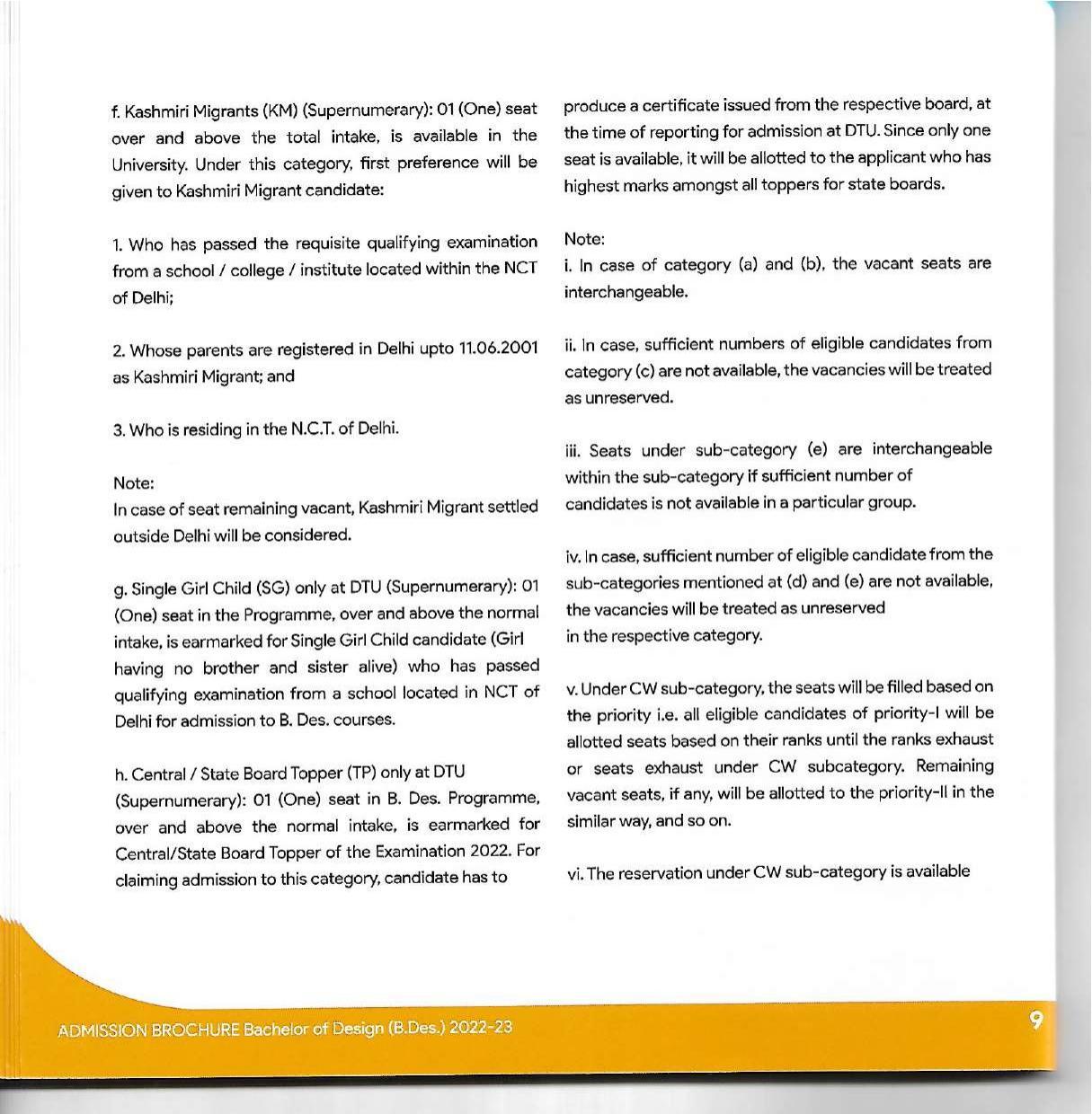 Delhi Technological University, Delhi Admission Brochure 2022-23 - Page 22