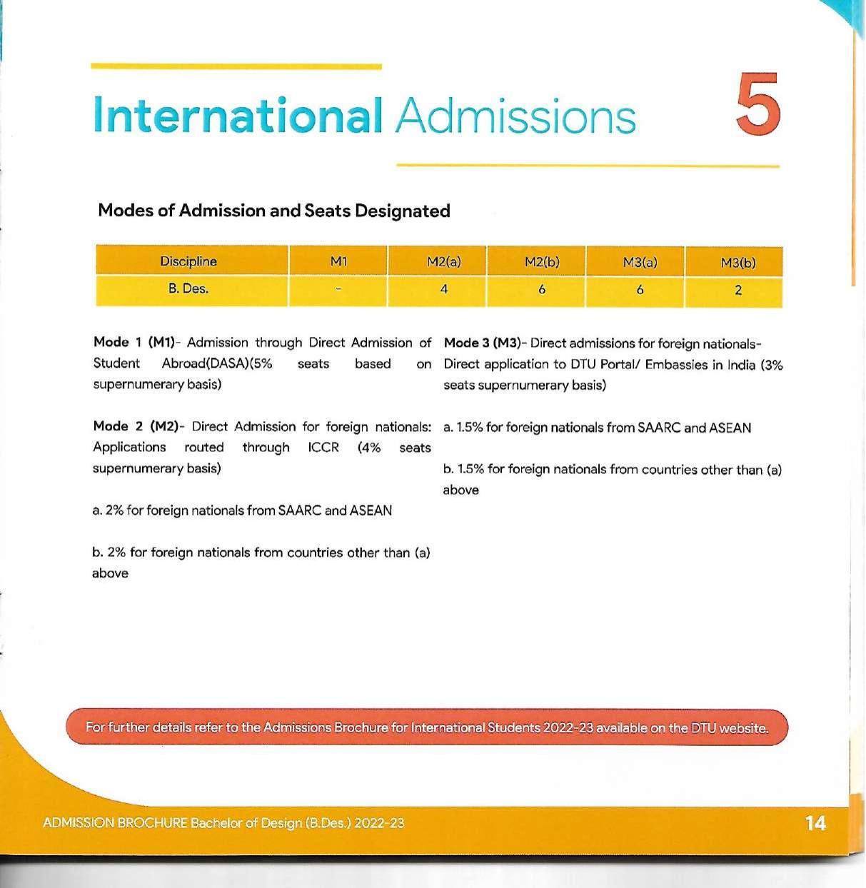 Delhi Technological University, Delhi Admission Brochure 2022-23 - Page 27
