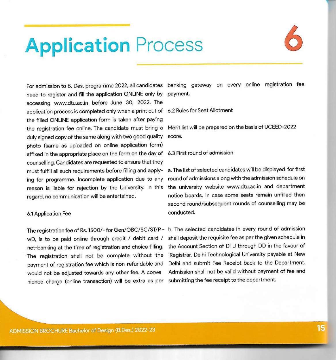 Delhi Technological University, Delhi Admission Brochure 2022-23 - Page 28