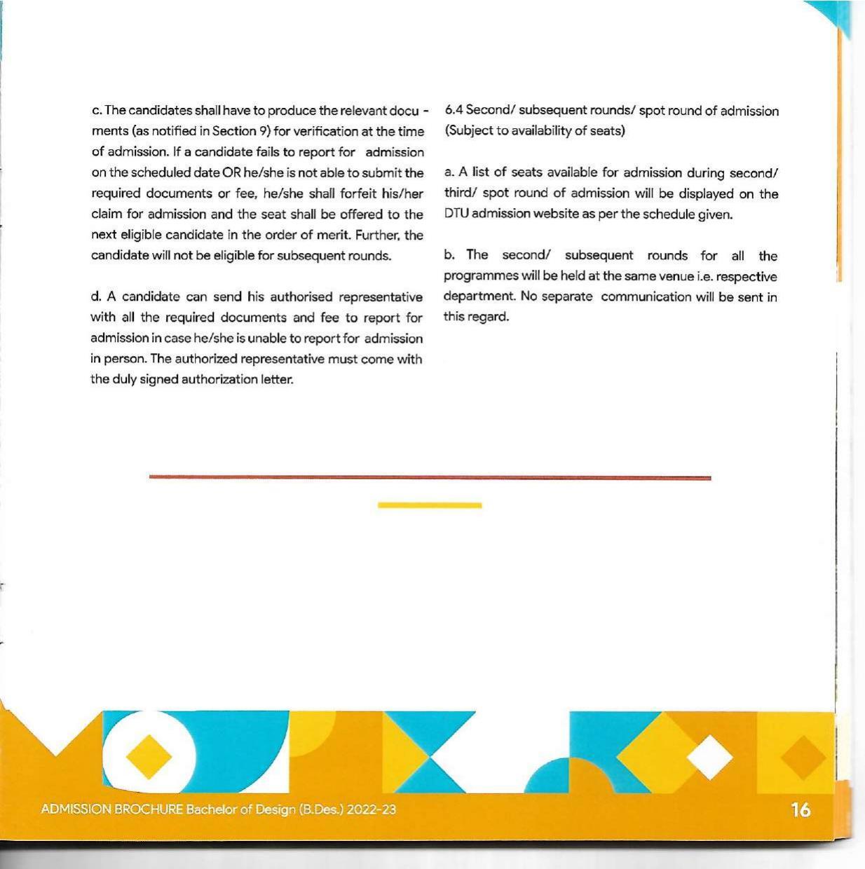 Delhi Technological University, Delhi Admission Brochure 2022-23 - Page 29