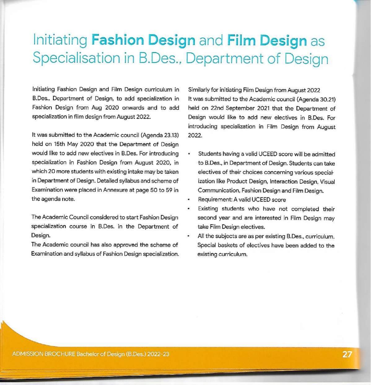 Delhi Technological University, Delhi Admission Brochure 2022-23 - Page 40