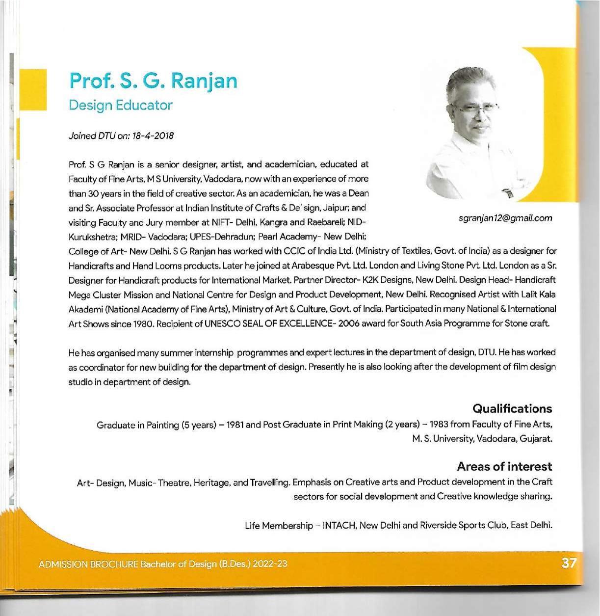 Delhi Technological University, Delhi Admission Brochure 2022-23 - Page 50