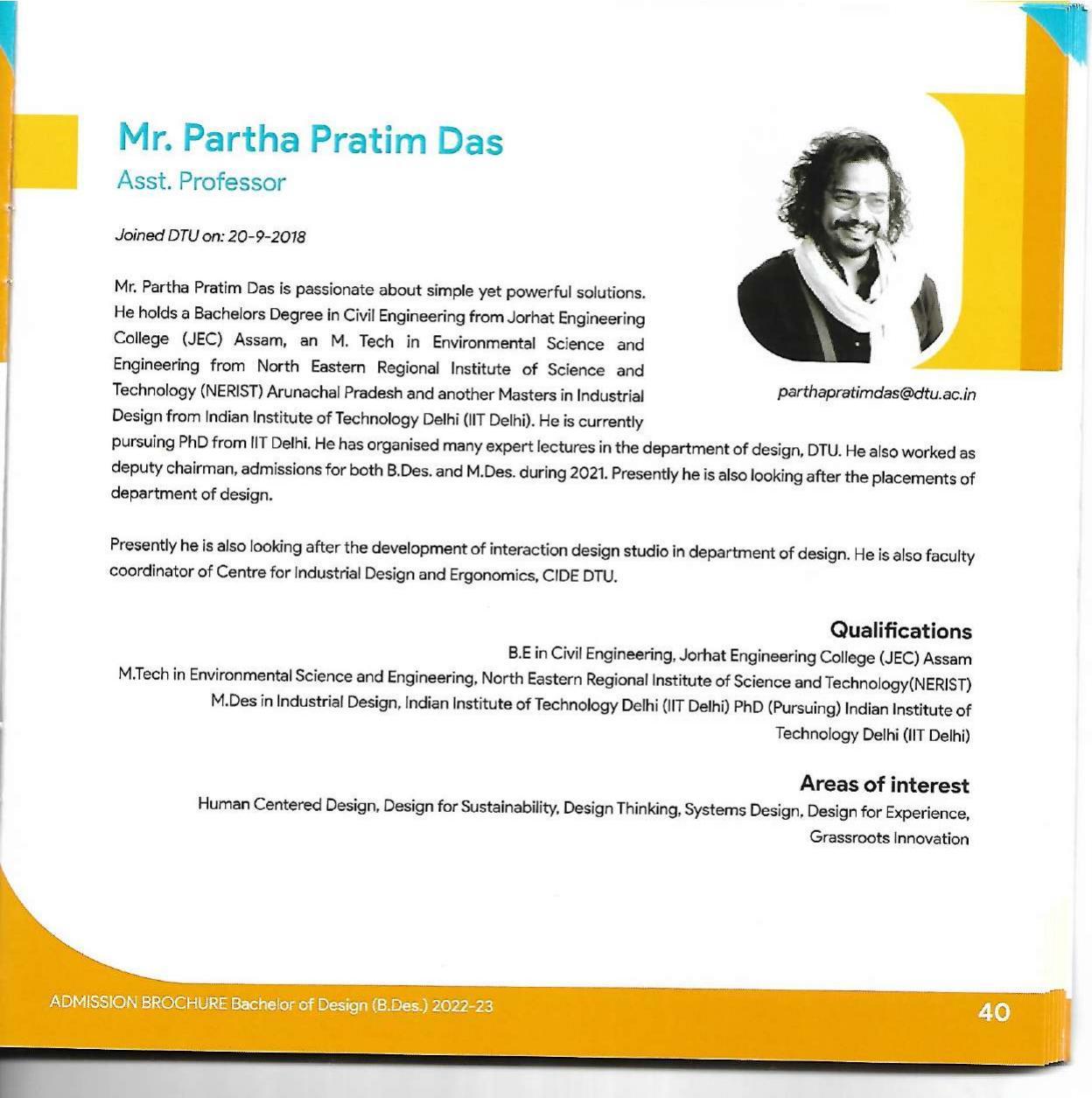 Delhi Technological University, Delhi Admission Brochure 2022-23 - Page 53