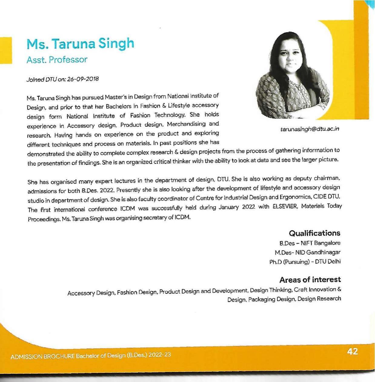 Delhi Technological University, Delhi Admission Brochure 2022-23 - Page 55