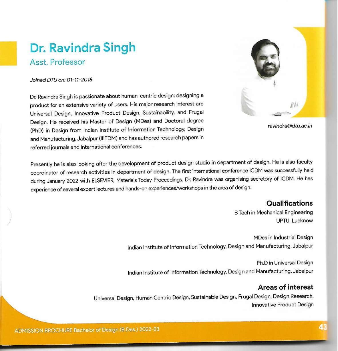Delhi Technological University, Delhi Admission Brochure 2022-23 - Page 56