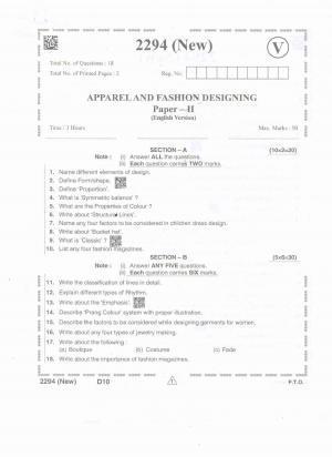 AP Intermediate 2nd Year Vocational Question Paper September-2021- Apparel&Fashion_Designing-II