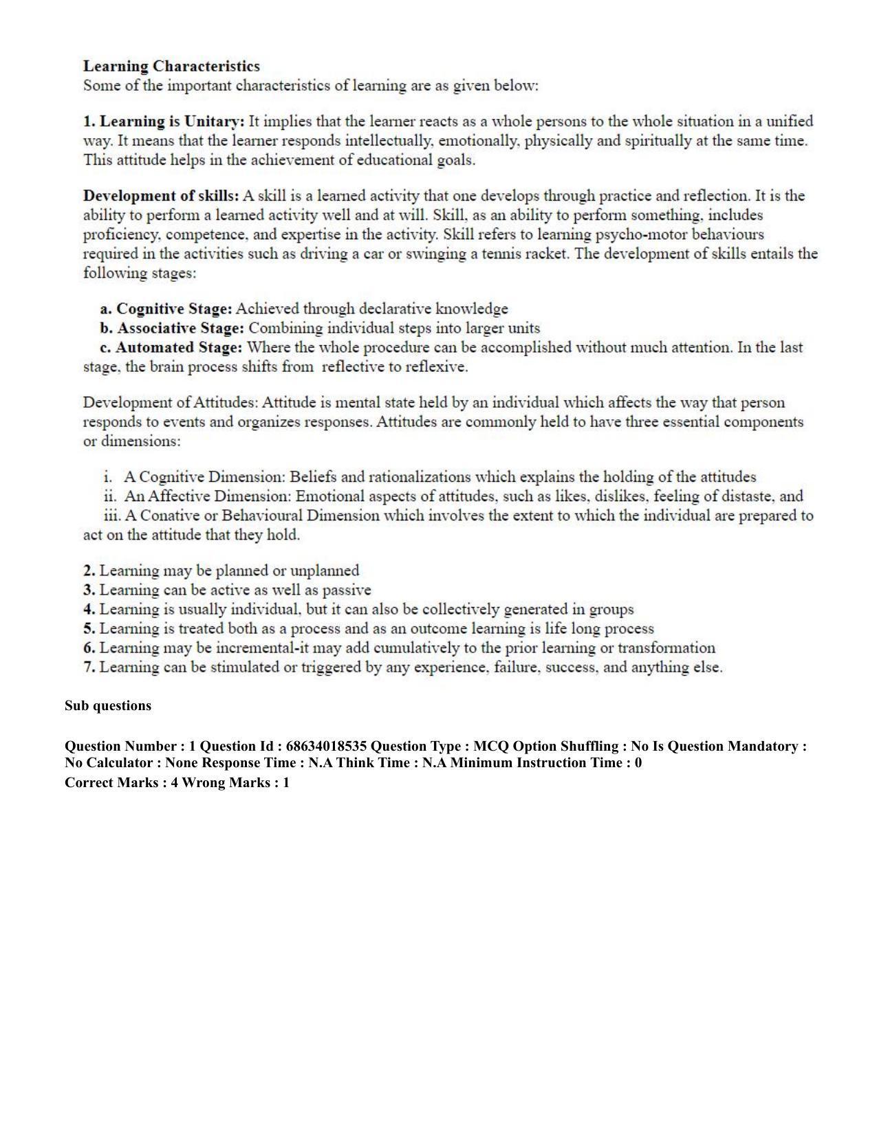 CUET PG 2023: COQP22 – Hospital Management(ENG) - Shift 3 (13-06-2023) Question Paper - Page 6