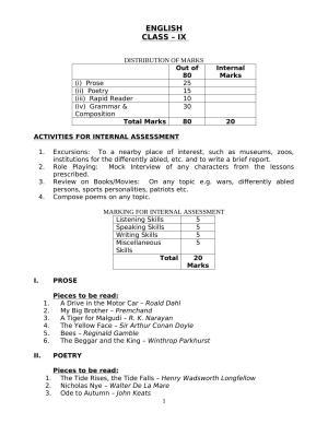 MBOSE Class 9 Syllabus PDF