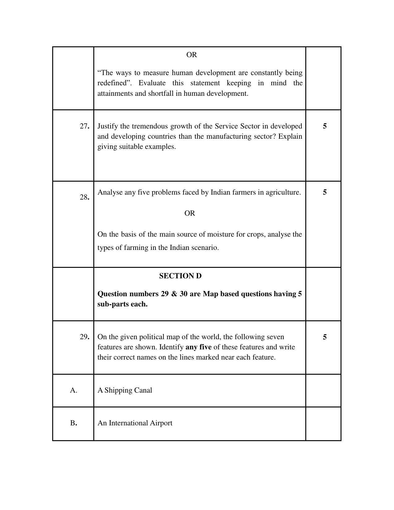 CBSE Class 12 Geography Sample Paper 2023 - Page 13