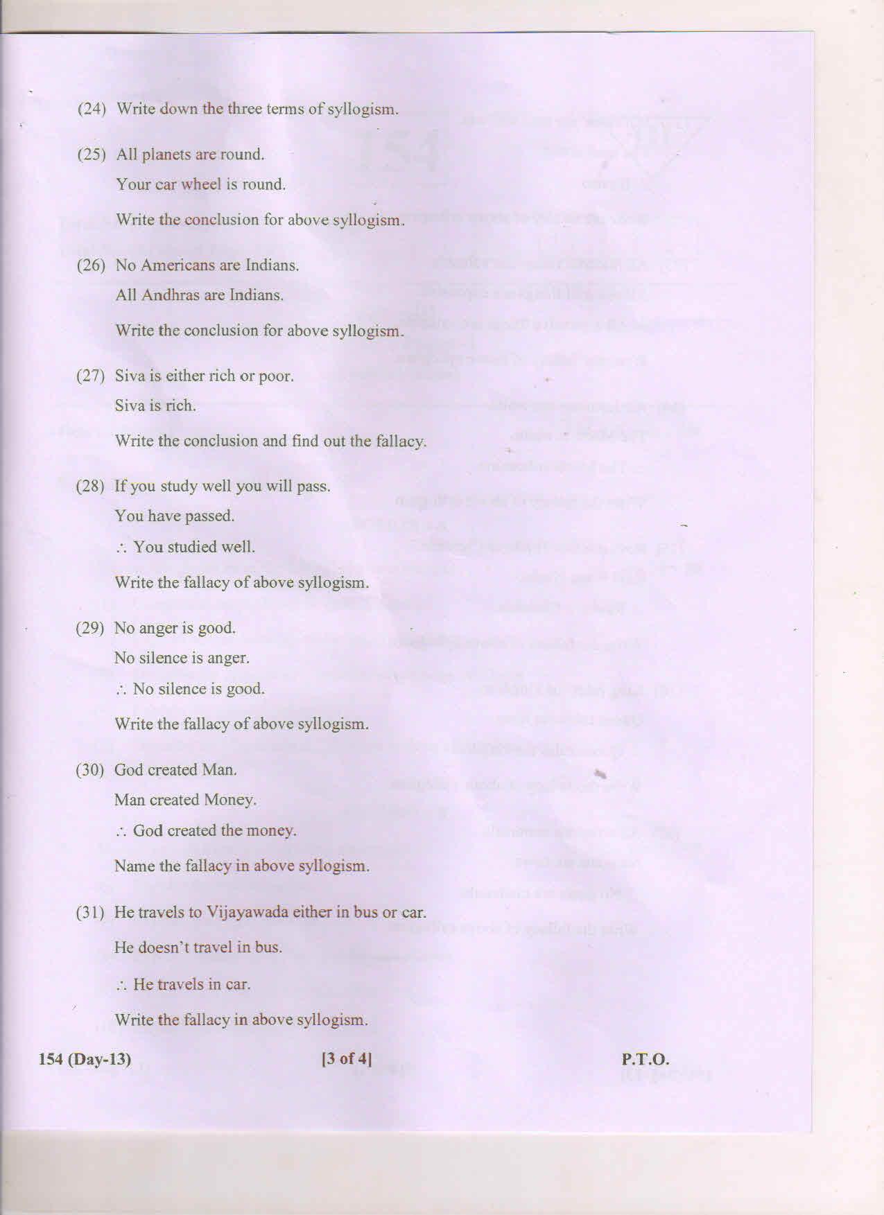AP Inter 1st Year Logic-I (EM) May-2018 (General) Question Paper - Page 3
