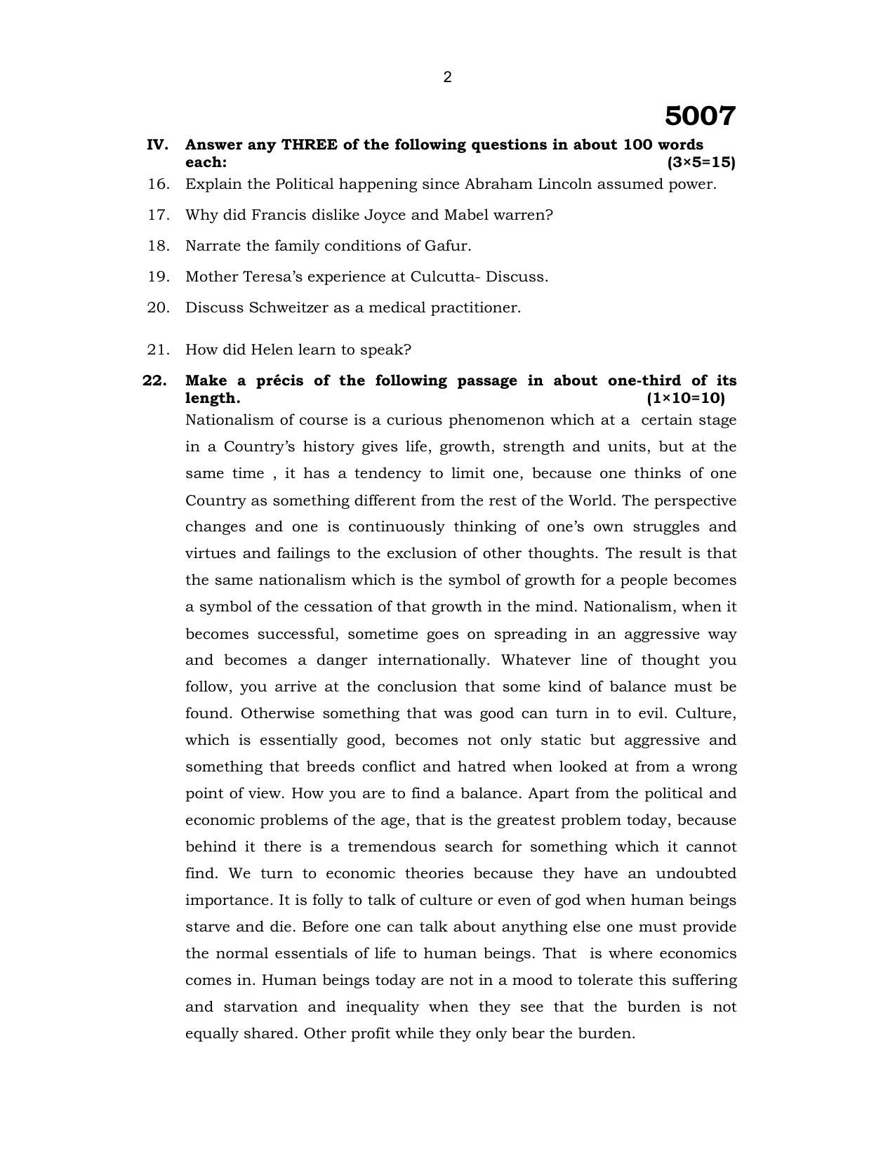 Annamalai University English - Prose And Composition B.Sc Visual Communication December 2014 Question Papers - Page 2
